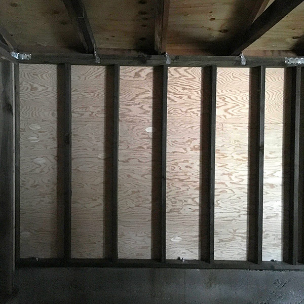 repaired wood section